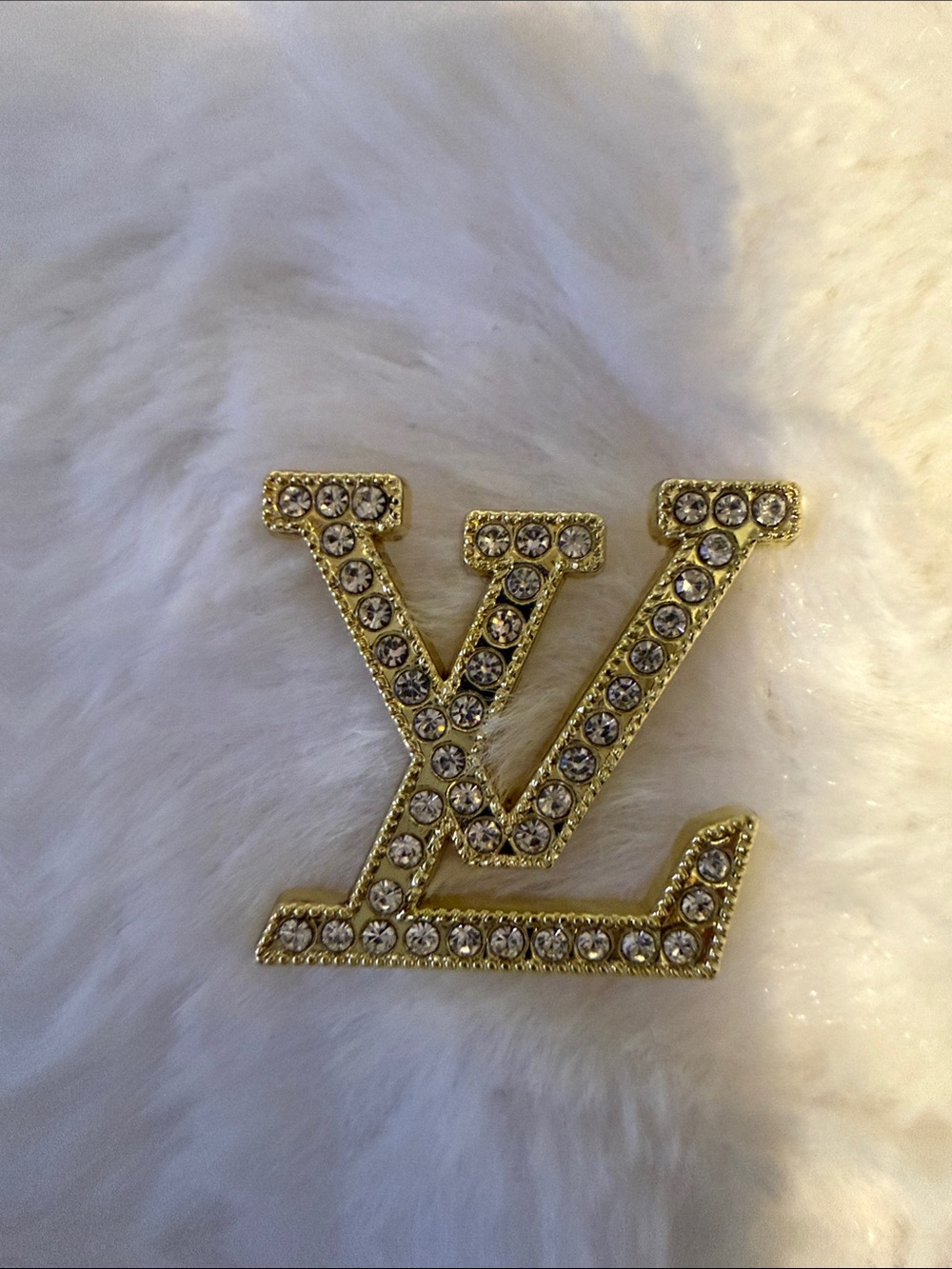 Rhinestone Charm Pendant Gold Tone Crystal Statement Jewelry
